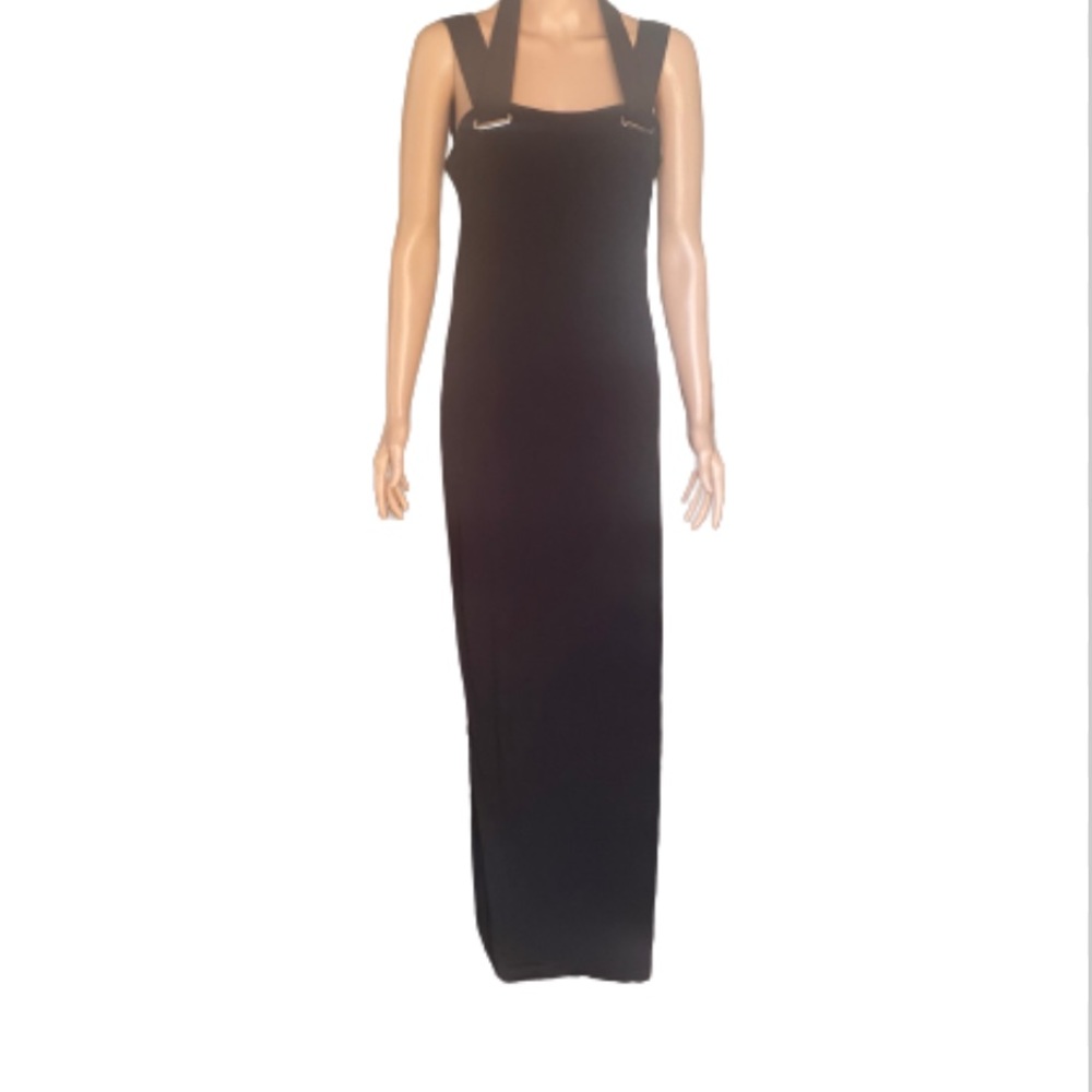 Calvin Klein Collection floor length black gown. NWT